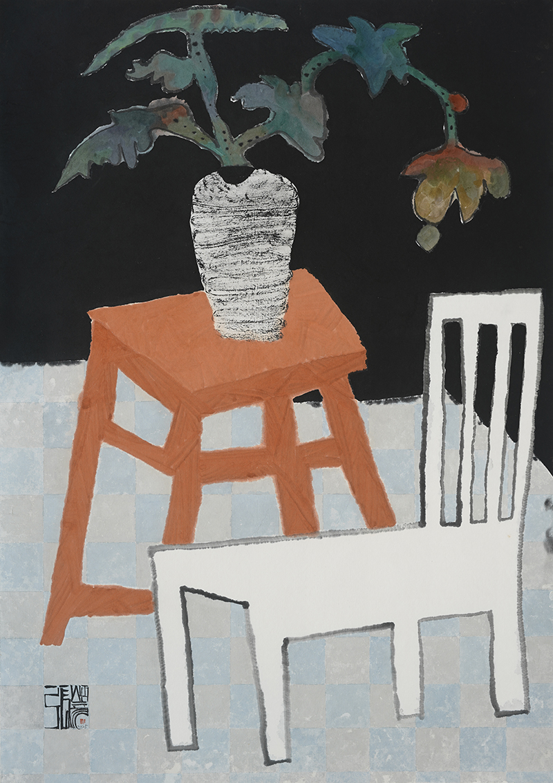 Jang Byeong Eun · Eastbrush · 张炳彥 · interior · ink_and_light_color_on_paper · 1030mm_x_728mm · 2025